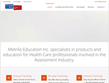 Tablet Screenshot of metrikseducation.com